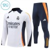 Real Madrid Sweat d'Entraînement Quarter-Zip 2024-25 Blanche Pour Enfant